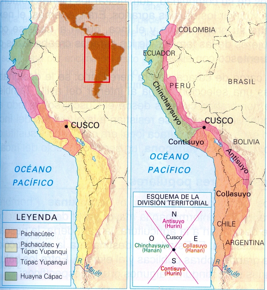 Peru Mapa Imperio Inca